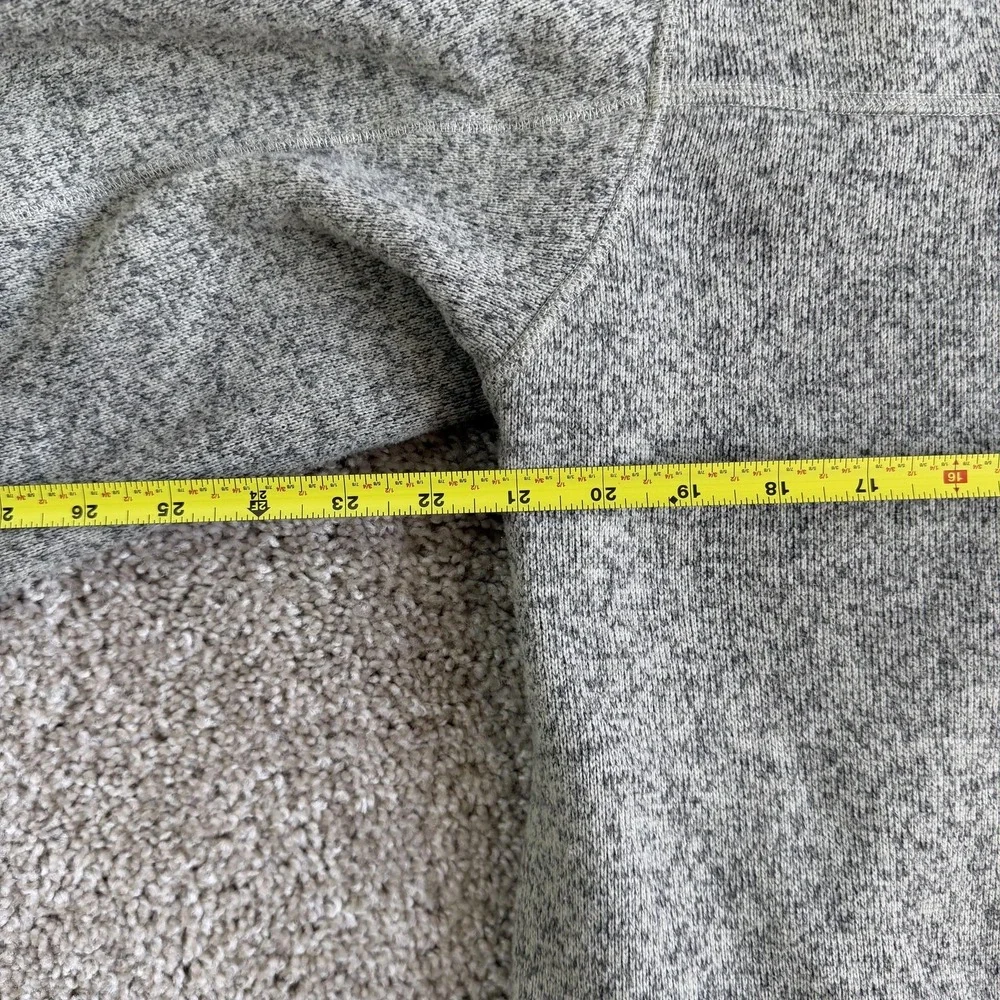 The North Face Sweatshirt Mens Large Gray Fleece 1/4 Zip Mock Neck Pullover Logo